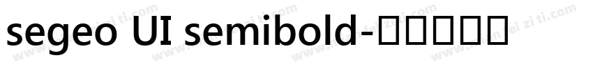 segeo UI semibold字体转换